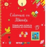 Coloreaza cu albinuta 1. Primele mele cuvinte in romana si engleza