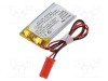 Acumul: Li-Po 3,7V 220mAh cabluri,contector JST SYP-02T-1, Akyga Battery
