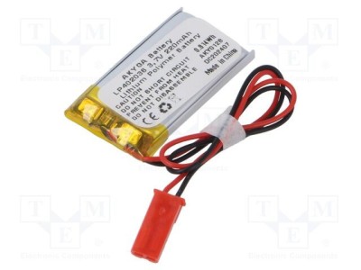 Acumul: Li-Po 3,7V 220mAh cabluri,contector JST SYP-02T-1 foto