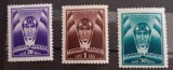 Romania 1932 timbrul aviației pilot, cap de pilot 3v neștampilate