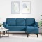 vidaXL Set de canapea albastru 173 x 131 x 67 cm Catifea 42001934
