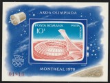 Romania 1976 - Sport , J.O. de vara , Montreal , colita nedantelata , MNH , seria 01815