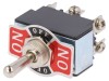 Comutator Basculant DP3T ON-OFF-ON Sci, 20A 12V DC, Negru Metalic, Intrerupator Electromecanic