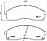 Placute frana Kia Carnival 1 (Up), Carnival 2 (Gq), Pregio Caroserie (Tb) SRLine parte montare : Punte fata