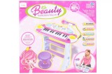 Instrument Muzical Pianina Electronica Malplay Cu Scaun Si Microfon 45 Cm Inaltime Roz, AS