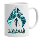 Cana alba personalizata cu aquaman, INOVATIX&reg;. 330 ml