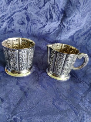 Set vintage argintat foto