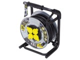 Prelungitor alimentare KEL 30m 4 prize 16A 3x2,5mm2 negru