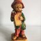 Figurina lumanare de ceara, baiat citind ziarul, 16cm, vintage, decor