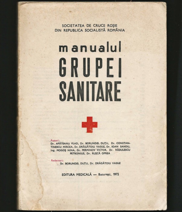 MANUALUL GRUPEI SANITARE - SOCIETATEA DE CRUCE ROȘIE DIN REPUBLICA S. ROM&Acirc;NIA