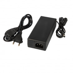 Alimentator de 24V-5A, 120W, cu mufa jack 2.1x5.5mm, cabluri alimentare de 1.1m si 1.2m, Blow 11945, negru foto