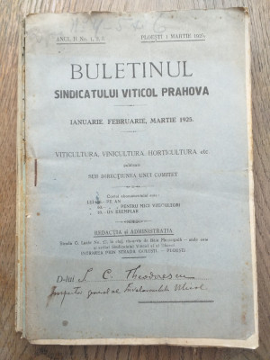 Buletinul sindicatului viticol Prahova, 1915, diverse numere / Ploiesti foto