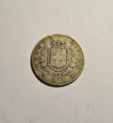 Italia 1 Lira 1863 foto
