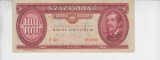 M1 - Bancnota foarte veche - Ungaria - 100 forint - 1989