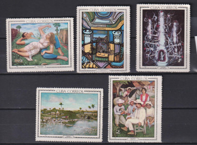 CUBA PICTURI 1967 MI: 1272-1276 MNH foto