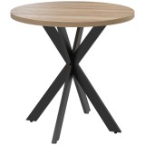 HOMCOM Masă rotundă 75 x 75 cm pentru 2-4 persoane, masă modernă cu picioare &icirc;n cruce Maro | Aosom Romania