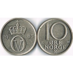 Norvegia 1987 - 10 ore, circulata