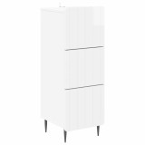 vidaXL Dulap cu sertare Alb foarte lucios 33 x 34,5 x 92 cm 894389