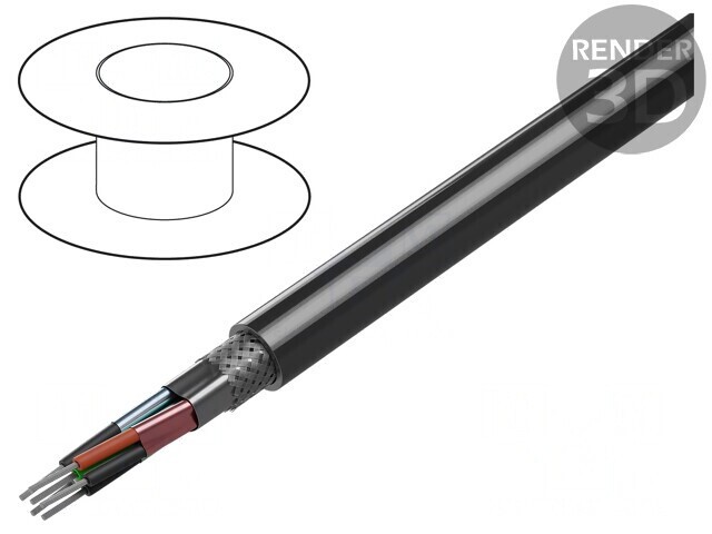 Cablu RS232/RS422 30m PVC Crom 100&Omega;