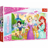 Puzzle carton 100 piese Disney Printese,+5 ani, Trefl