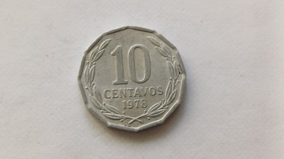 Chile-10 Centavos 1978 foto