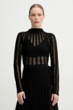 Remain pulover femei, culoarea negru, light, cu turtleneck, 502552100