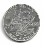 1996 Marea Britanie - LORD NELSON Silver Medal -25 EURO - 24g, 38mm