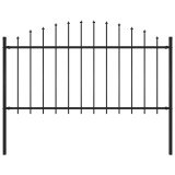 vidaXL Gard de grădină Woerden cu v&acirc;rf tip suliță din oțel 170x150 cm negru 144943