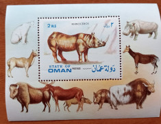 OMAN-&amp;#039;&amp;#039;FAUNA-AFRICA-Rinoceri&amp;#039;&amp;#039;-Colita-MNH-Nestamp foto