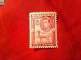 Timbru British Somaliland 1938 Rege George VI , val. 2 anna, Nestampilat