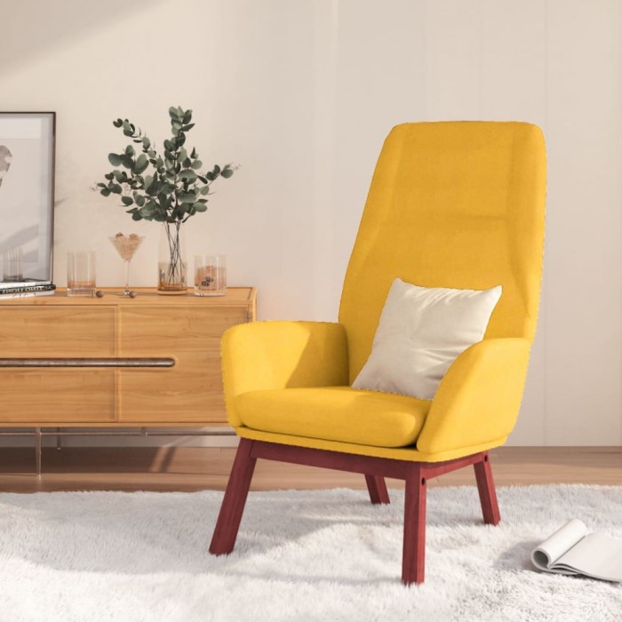 vidaXL Scaun de relaxare, galben muștar, material textil