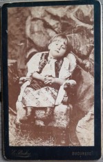 CDV atelier E. PESKY, Bucuresci, Calea Victoriei 23, sec XIX, rar / istoria foto