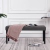 Bancă, gri, 106 cm, piele artificială