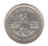 Moneda Argint St. Helena 25 Pence 1977 Jubileu Argint Regina Elisabeta II 1952 AUNC