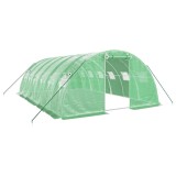Sera cu cadru din otel, verde, 24 m&sup2;, 6x4x2 m