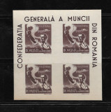 ROMANIA 1947 - C.G.M., CU SUPRATAXA, BLOC, MNH - LP 211a, Nestampilat