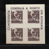 ROMANIA 1947 - C.G.M., CU SUPRATAXA, BLOC, MNH - LP 211a