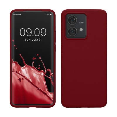 Husa Kwmobile pentru Motorola Edge 40 Neo, Rosu inchis, Silicon, KWM000022NV003C foto
