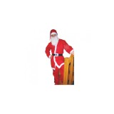 Costum Mos Craciun pentru adulti, 5 piese, marime universala, rosu