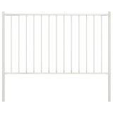vidaXL Panou de gard Woerden cu st&acirc;lpi din oțel 1,7x0,75 m, alb 145215