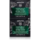 Apivita Express Beauty Eye Mask Gingko Biloba masca pentru ochi &icirc;mpotriva ridurilor și a cearcănelor &icirc;ntunecate 2x2 ml