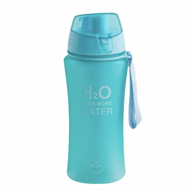 Sticla sport pentru apa Pufo, model Drink More Water, cu suport pentru  gheata, 480 ml, verde | Okazii.ro