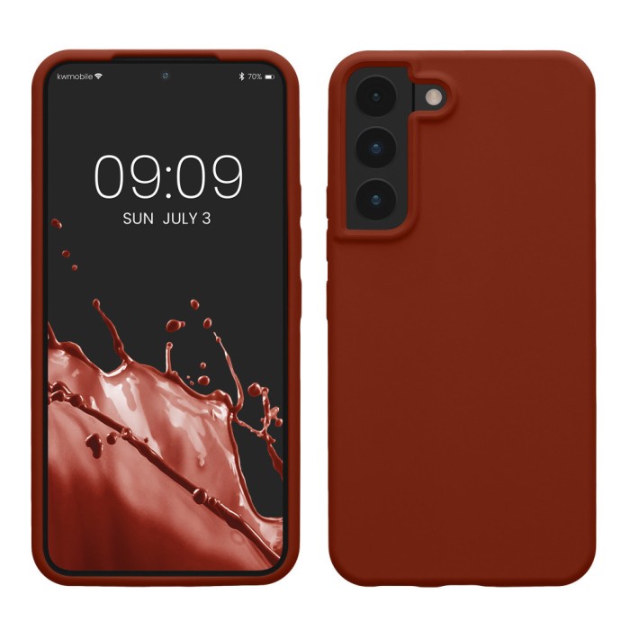 Husa Kwmobile pentru Samsung Galaxy S22, Maro, Silicon, 56756.248