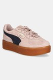 Puma sneakers din piele intoarsă Palermo Elevata Wns culoarea roz, 399348