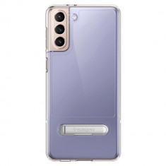 Husa Antisoc Spigen Slim Armor Essential pentru Samsung Galaxy S21 6.2&amp;quot;, Functie Stand, Crystal Clear foto