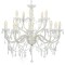 vidaXL Candelabru cu 2 r&acirc;nduri, alb, becuri 15 x E14 281612
