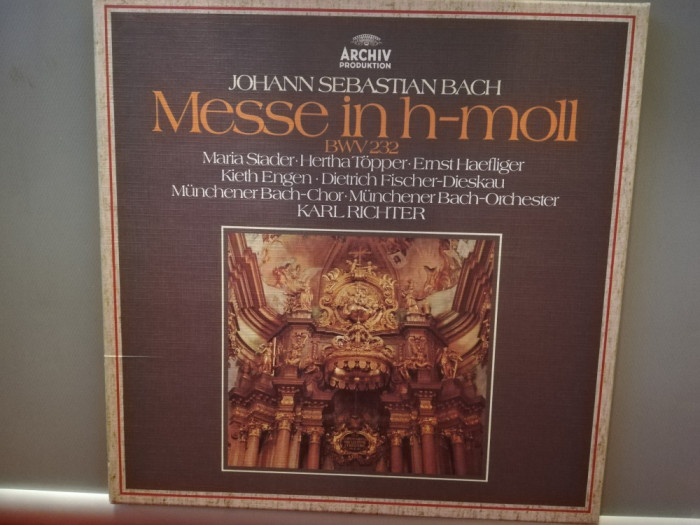 Bach &ndash; Mess in H-moll &ndash; 3LP Box Set (1972/Deutsche Grammophon/RFG) - Vinil/NM+