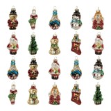 Cumpara ieftin Set 20 ornamente brad Craciun sticla multicolora 4 cm