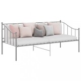 vidaXL Cadru pat canapea, gri, 90x200 cm, metal