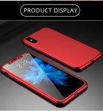 Husa Full Cover 360 iPhone X Rosie, Fata+Spate+Folie Sticla, Carcasa PC, Rezistenta Socuri